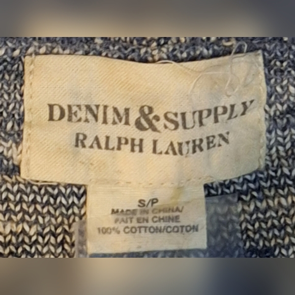 DENIM & SUPPLY by Ralph Lauren 100% cotton sweater Size S - Picture 5 of 6